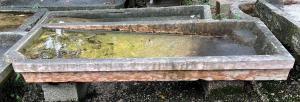 Red marble sink